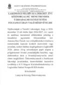 Menetrend egyeztetés 2026